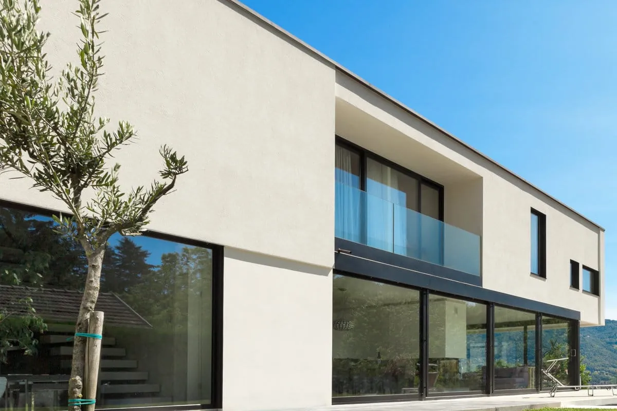 Woning met crepi gevelafwerking